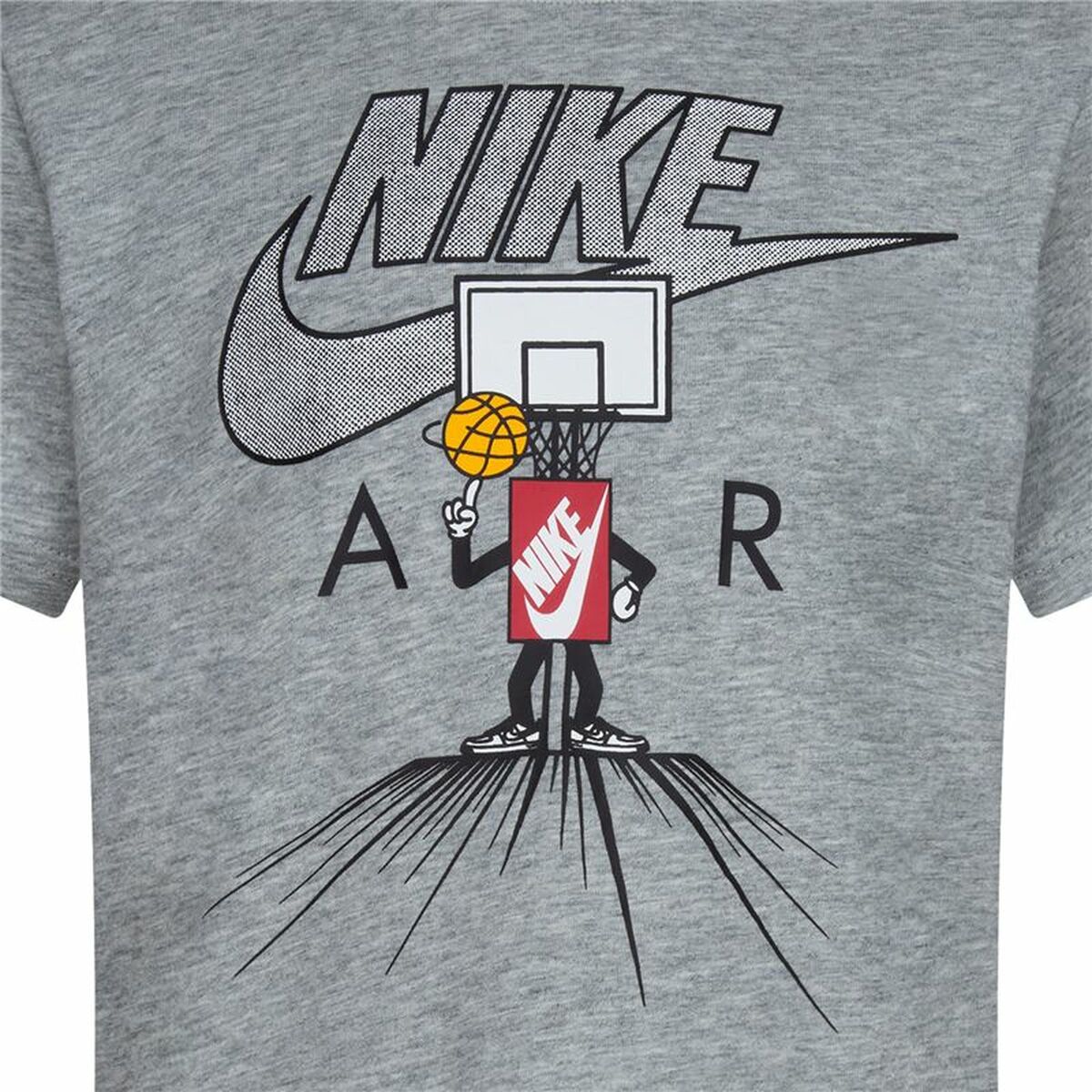 Barn T-shirt med kortärm Nike Icons Of Play Grå - 4
