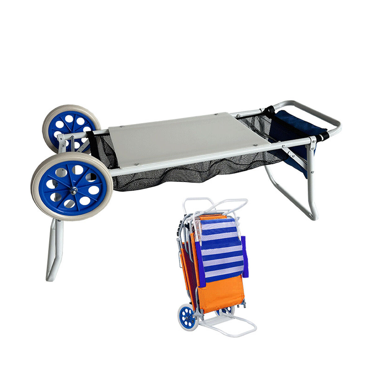 Marbueno Vagn Portstolar Stål Konvertibel Camping- och Strandbord 108X51X51 cm 10362 - 2