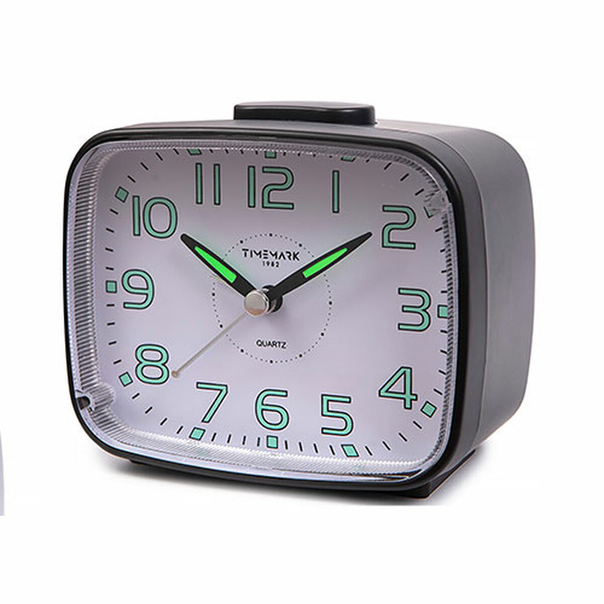 Analog Väckarklocka Timemark 12 x 9,5 x 6,5 cm Svart Klassiskt
