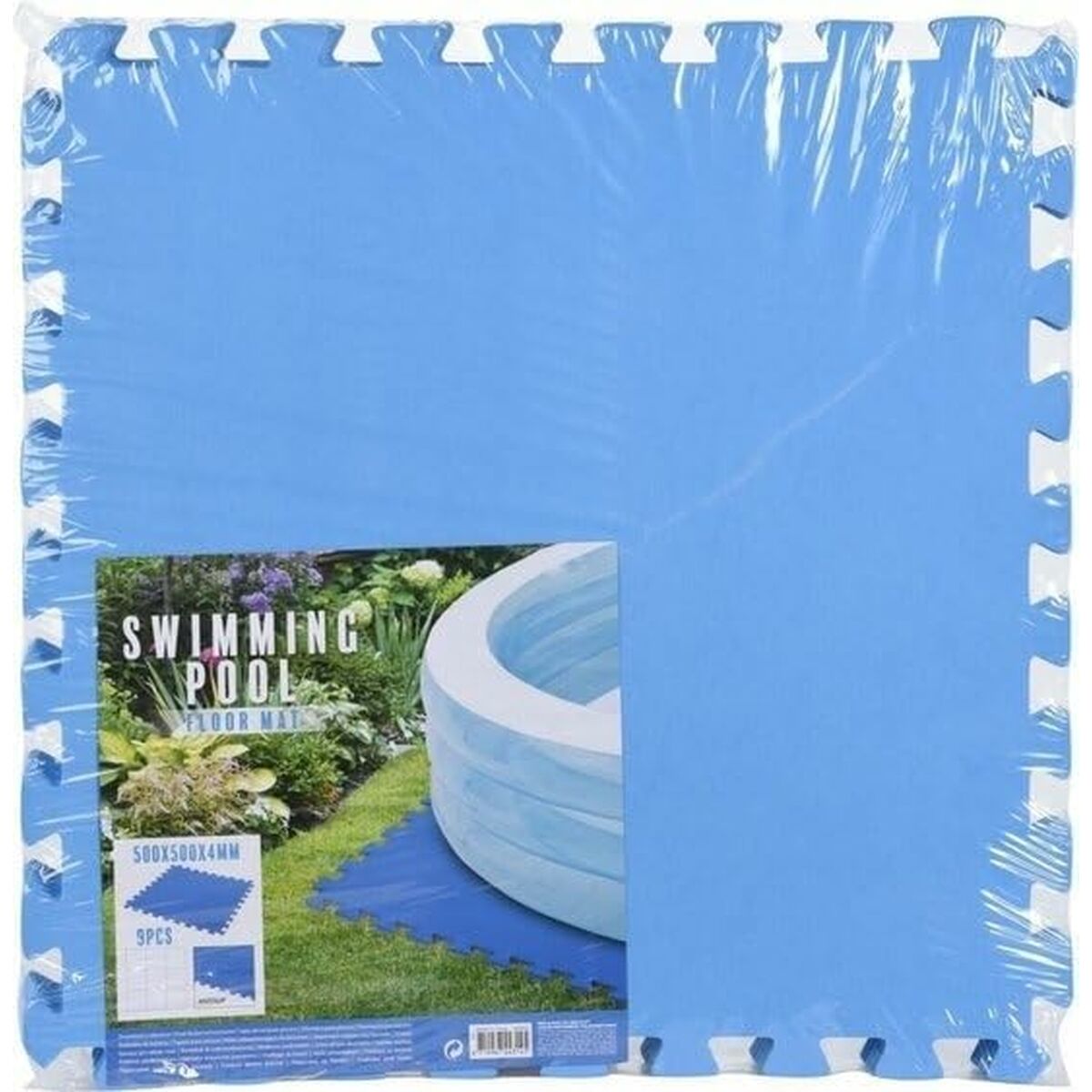Skyddande golv för flyttbara pooler 50 x 50 cm (9 antal) - 4