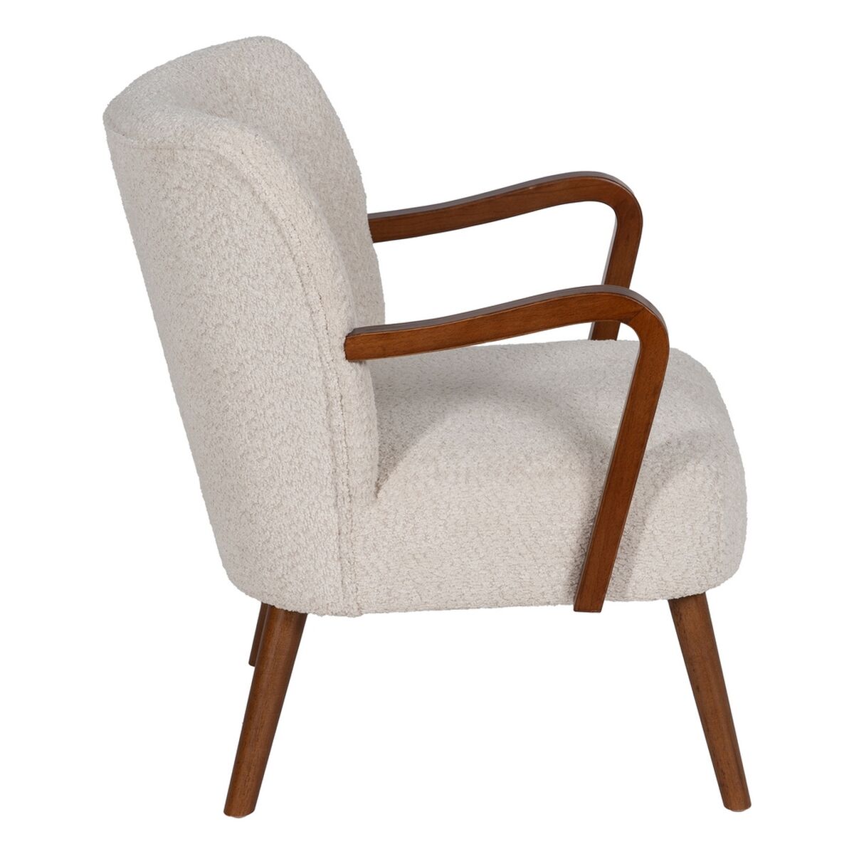 Fåtölj Beige Naturell Polyester Gummiträ Badsvamp 56 x 56 x 78 cm - 3