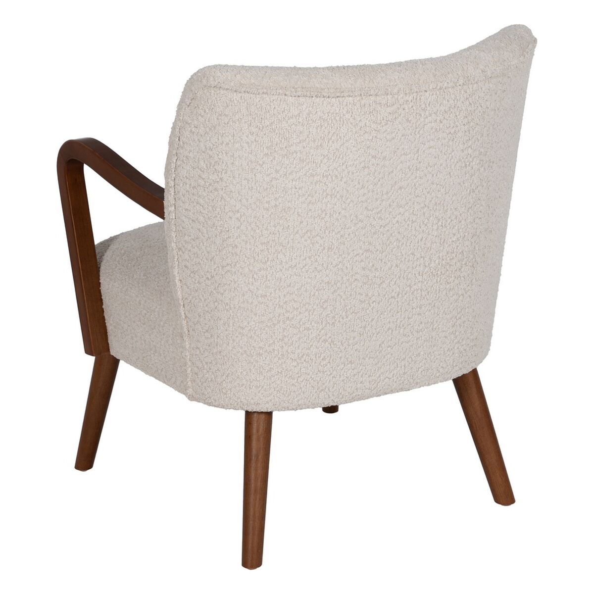 Fåtölj Beige Naturell Polyester Gummiträ Badsvamp 56 x 56 x 78 cm - 4
