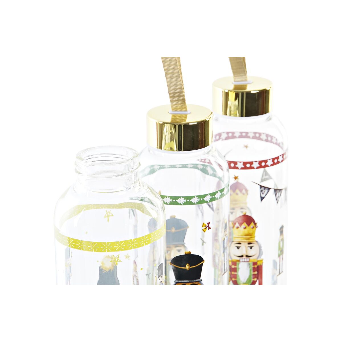 Flaska DKD Home Decor Nötknäppare Glas PVC (550 ml) (3 antal) - 3