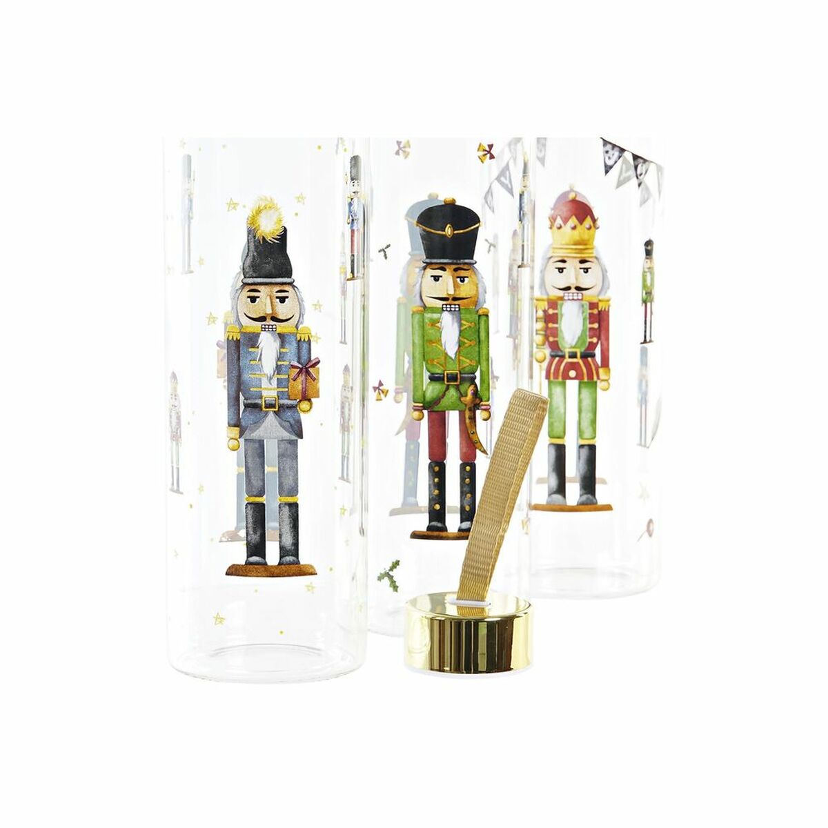 Flaska DKD Home Decor Nötknäppare Glas PVC (550 ml) (3 antal) - 2