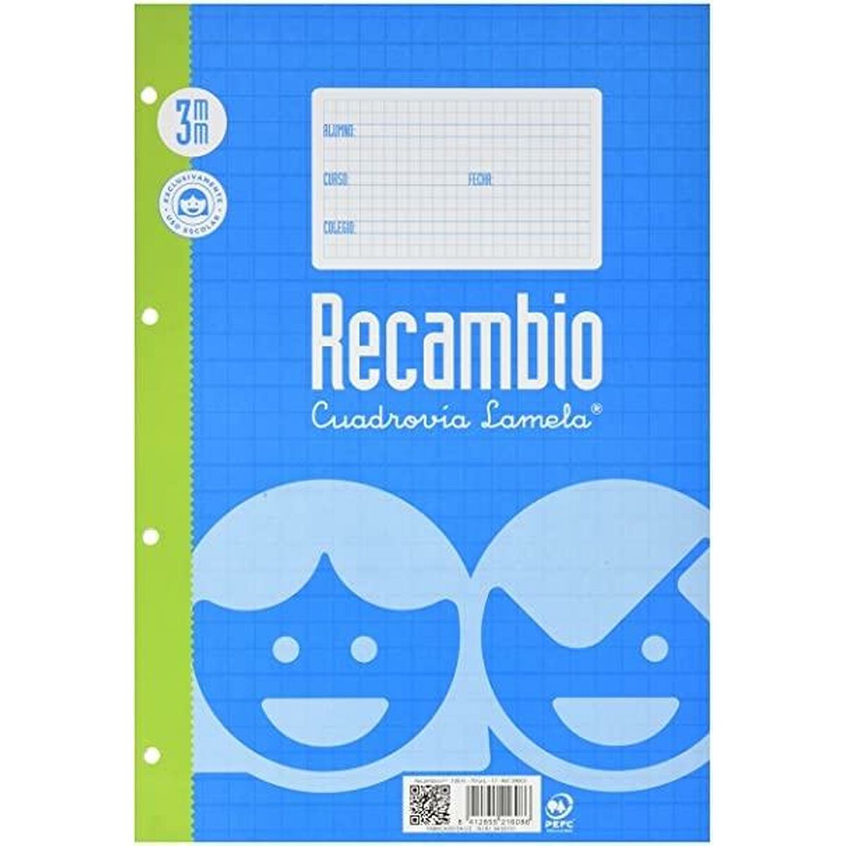 Reservdel Lamela 10 antal Rutnätsark Blå Vit 100 Blad