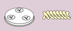 Form "fusilli" ø 9 mm för CBF0002