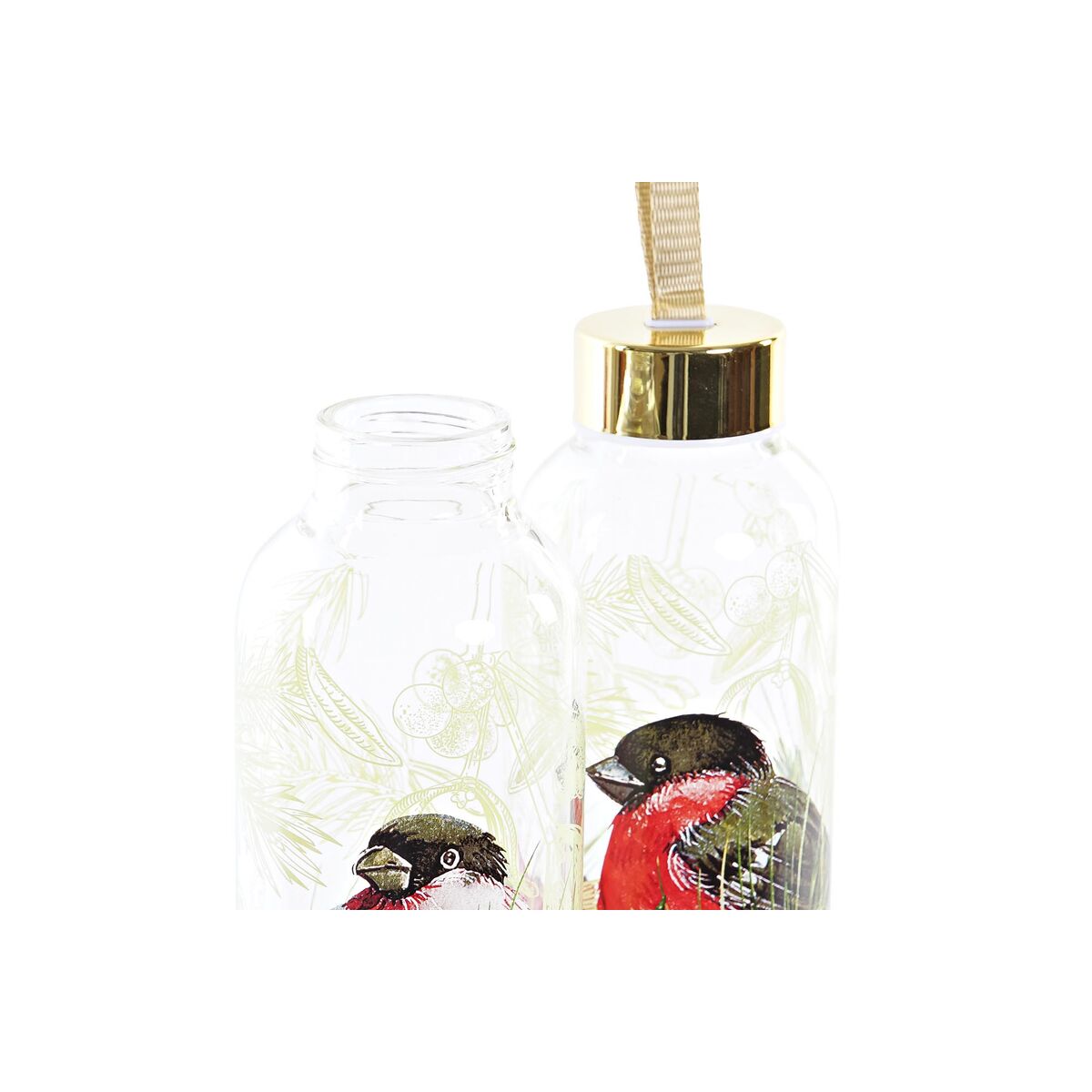 Flaska DKD Home Decor Madár Glas PVC (550 ml) (2 antal) - 3