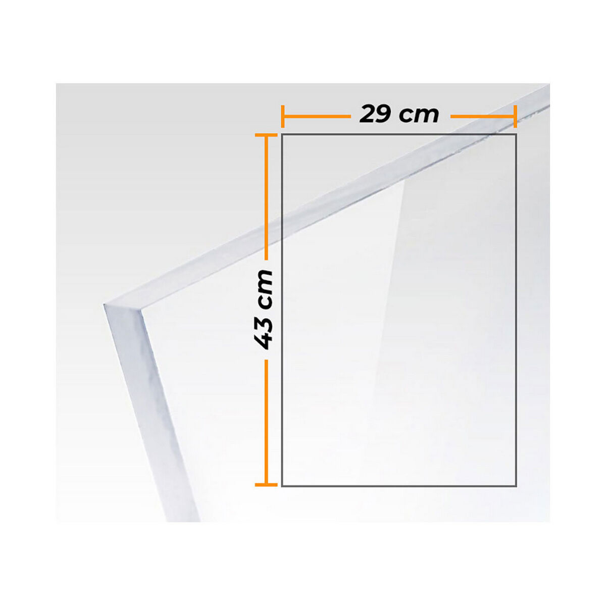Skylt Compossar Transparent 3 mm Metakrylat 29 x 43 cm