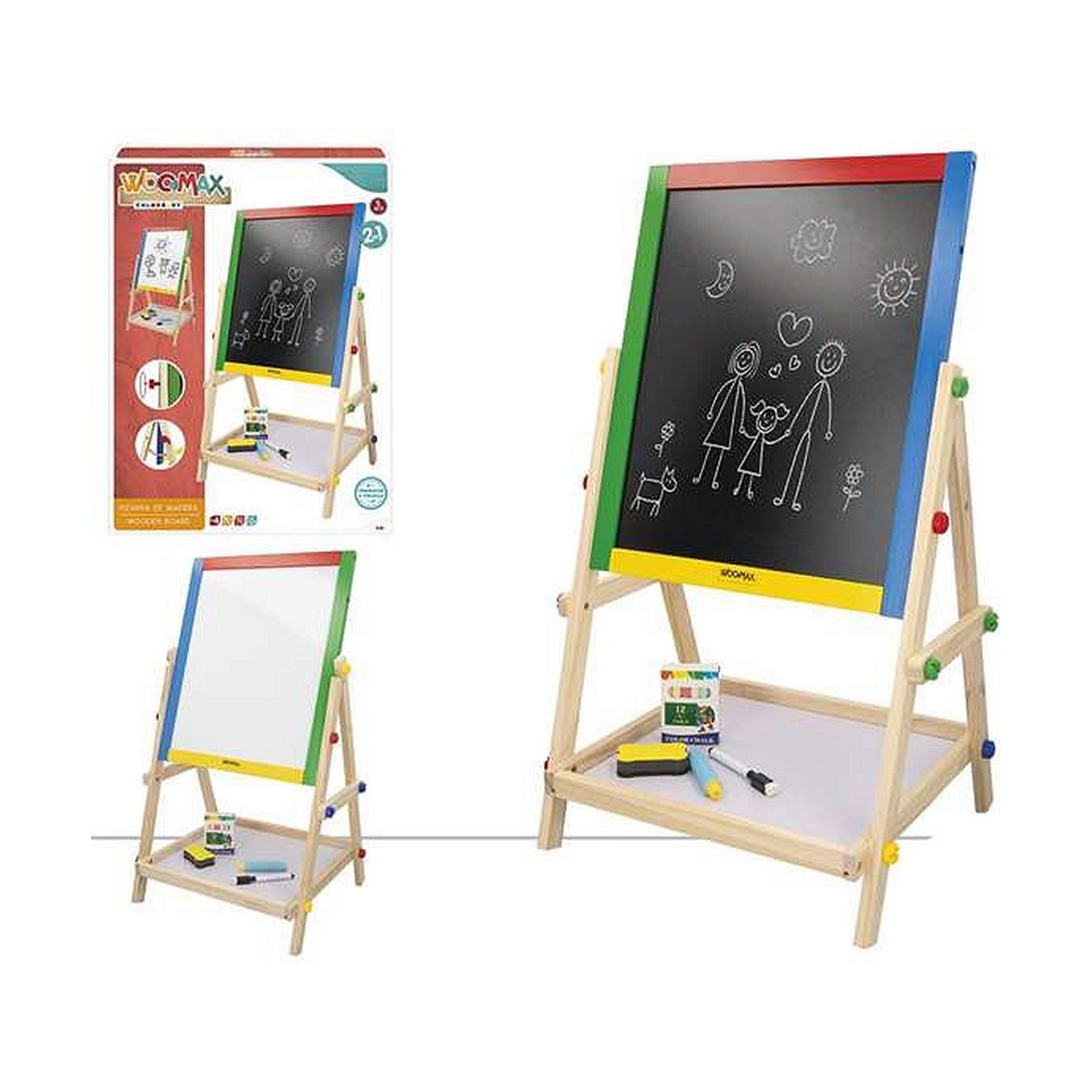 Tvåsidig skrivtavla Colorbaby Dodatki 65 x 38 cm - 2