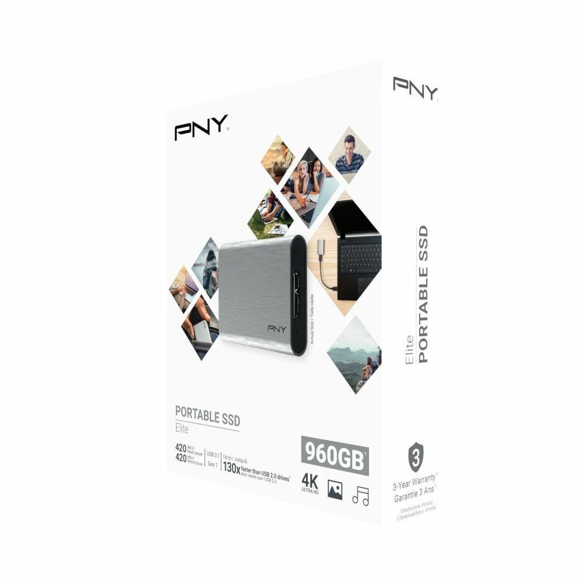 Extern Hårddisk PNY PSD1CS1050S-960-RB - 3