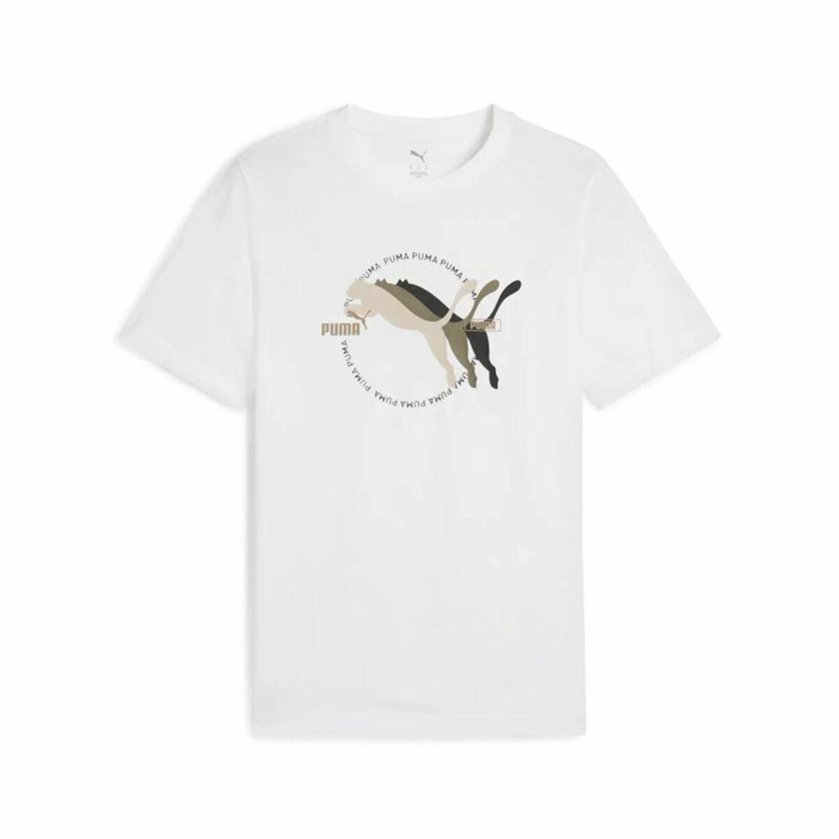 T-shirt med kortärm Herr Puma Graphics MultipleCat S