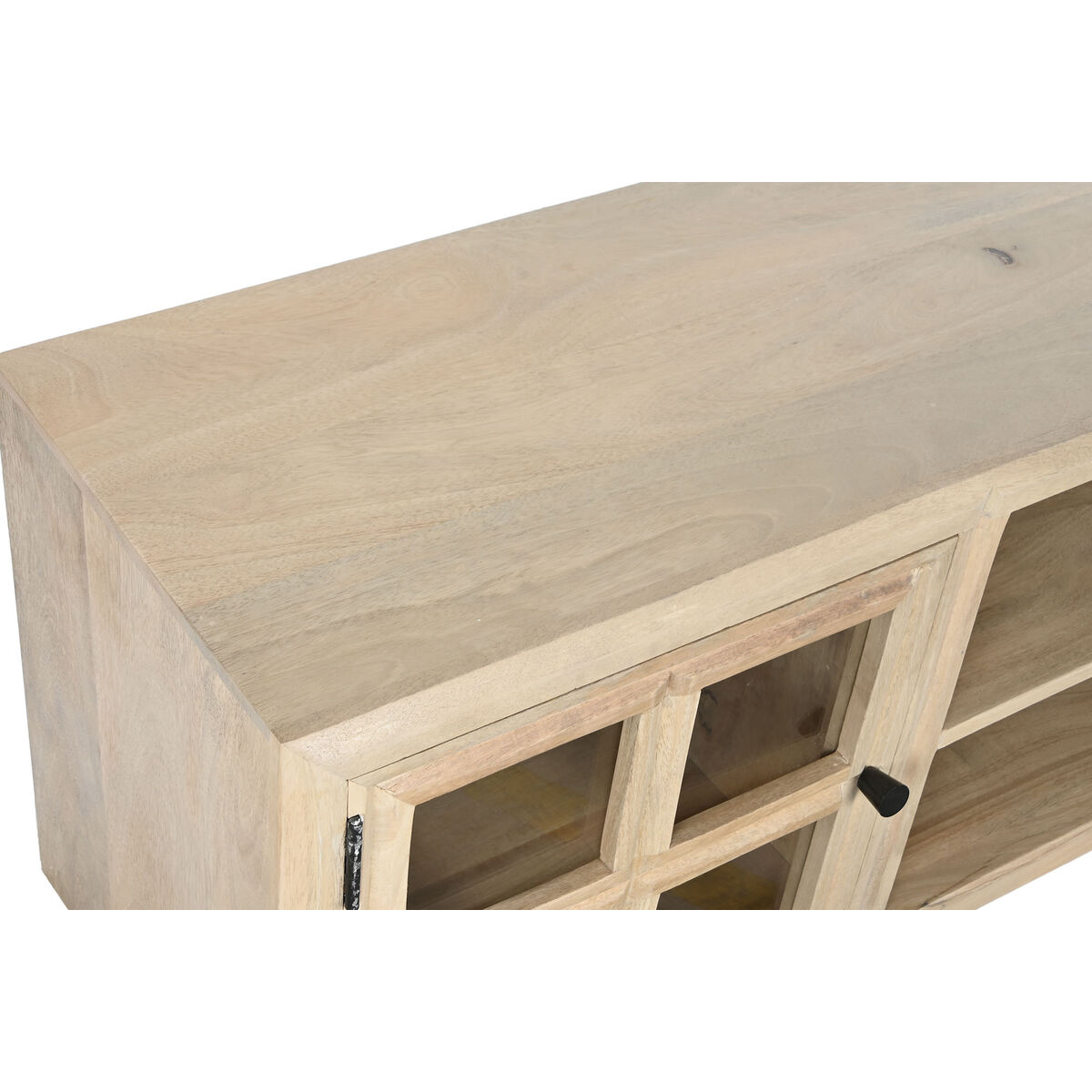 TV-möbler Home ESPRIT Naturell Glas Mangoträ 135 x 35 x 52 cm - 10