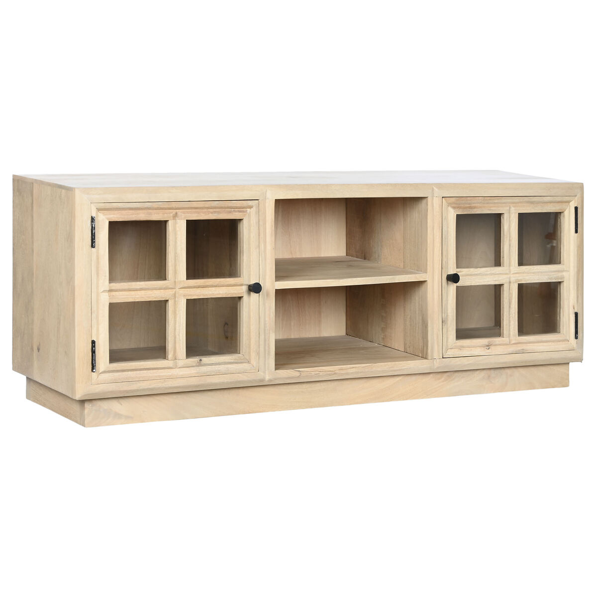 TV-möbler Home ESPRIT Naturell Glas Mangoträ 135 x 35 x 52 cm - 9