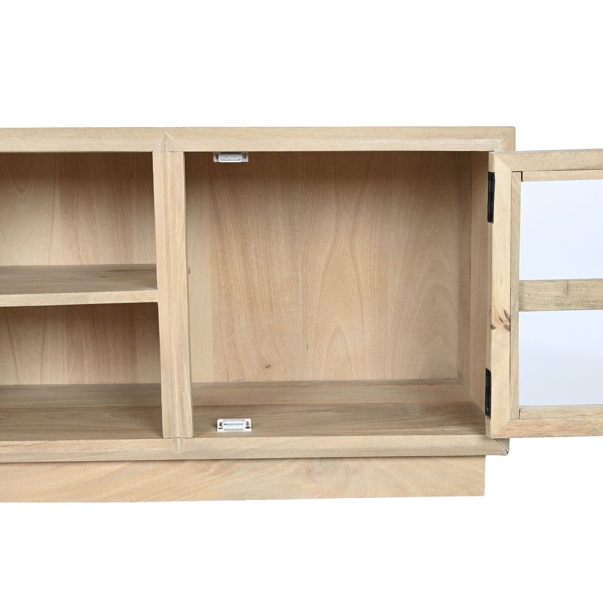 TV-möbler Home ESPRIT Naturell Glas Mangoträ 135 x 35 x 52 cm - 12