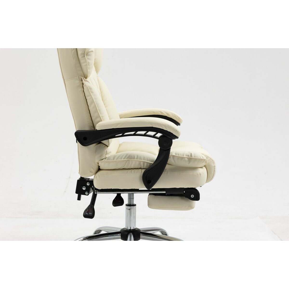 Kontorsstol Activejet YK7416 BE Svart Beige Silvrig - 3