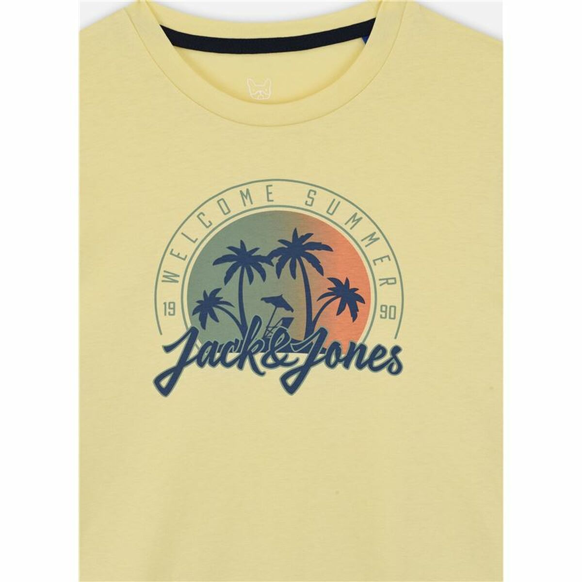 Barn T-shirt med kortärm Jack & Jones Jjsummer Smu Vibe Tee Gul - 3