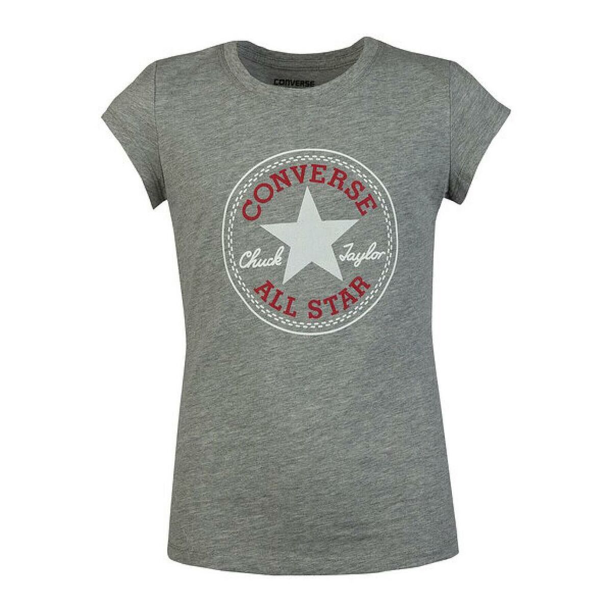 Barn T-shirt med kortärm Converse 468992 042 Grå - 2