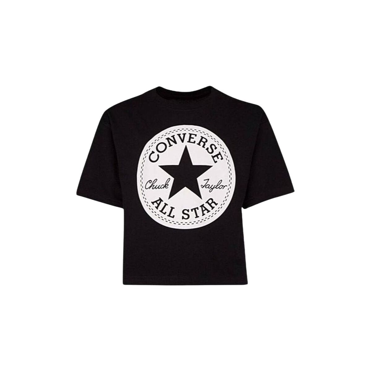 Barn T-shirt med kortärm Converse Signature Chuck Patch Boxy Tee Svart - 2