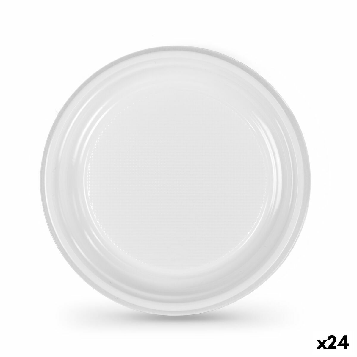 Tallriksset Algon Plast 20,5 cm 20,5 x 2 cm 12 Delar (24 antal)