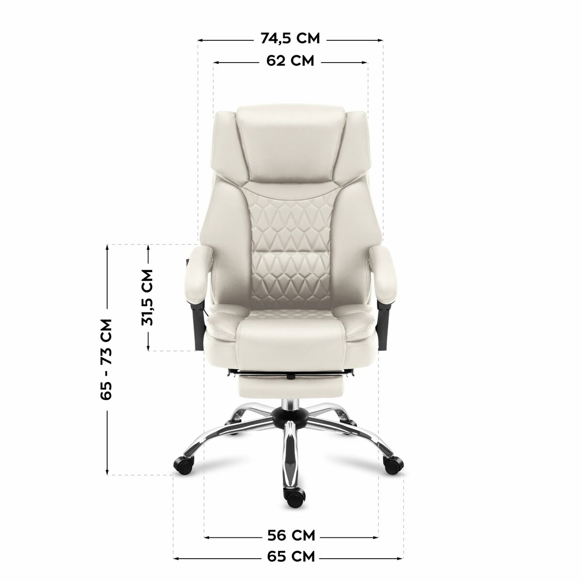 Kontorsstol Mark Adler MA-BOSS 6.0 BEIGE Vit - 3