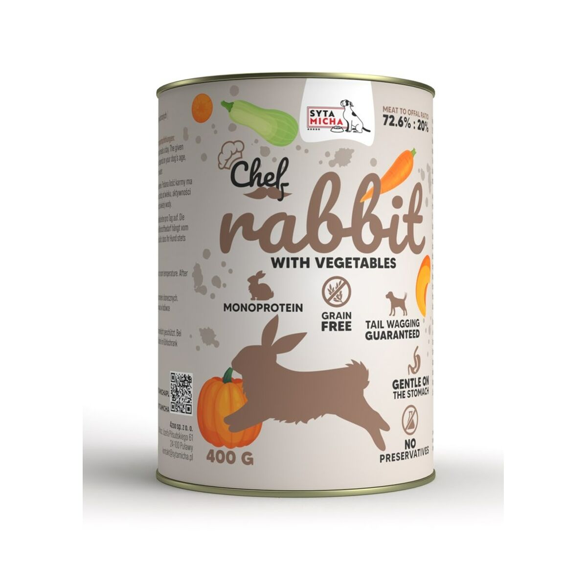 Våt mat SYTA MICHA Grönsak Kanin 400 g