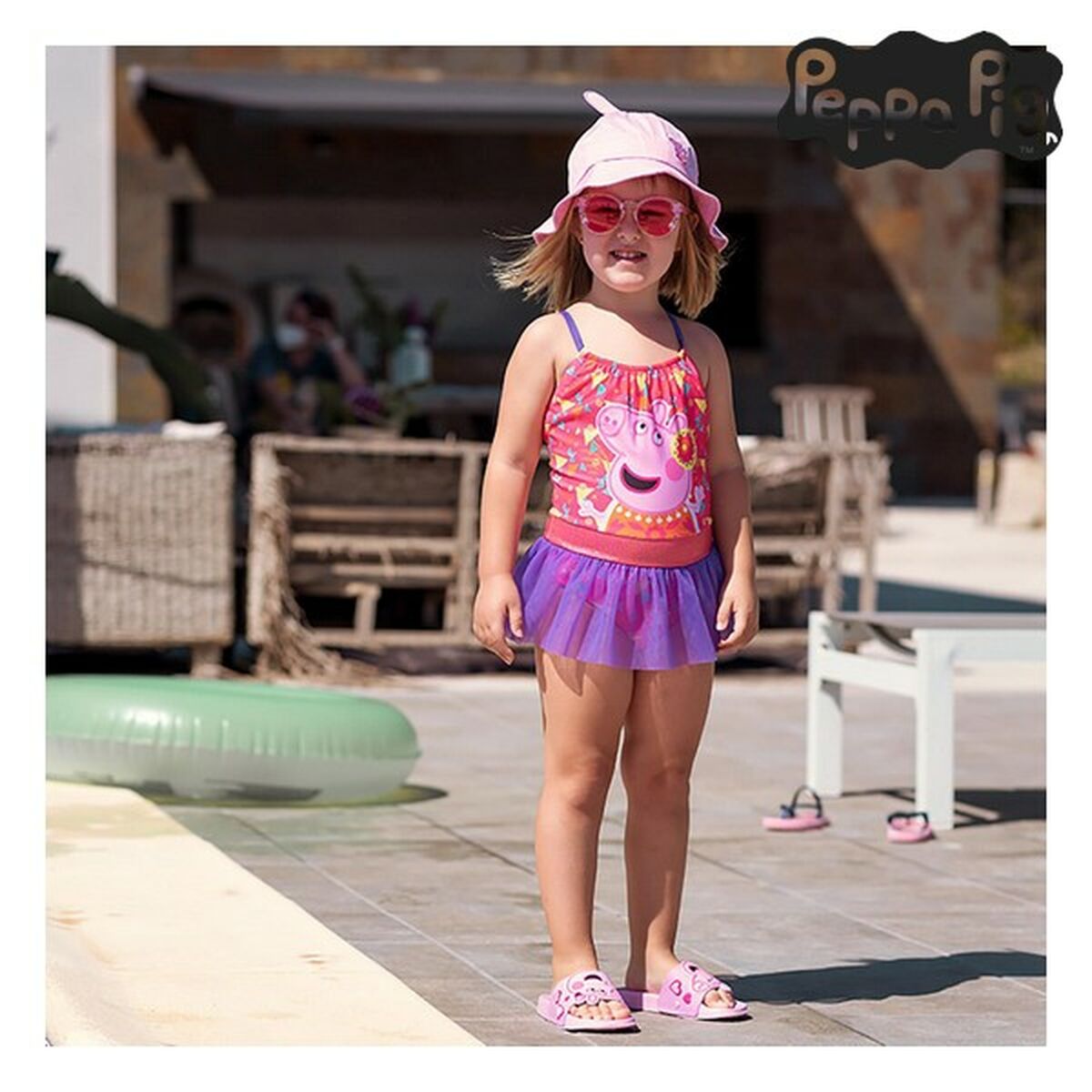 Baddräkt, Flickor Peppa Pig Rosa - 2