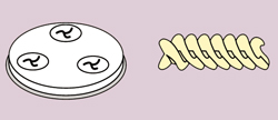 Form "fusilli" ø 9 mm för CBF0003