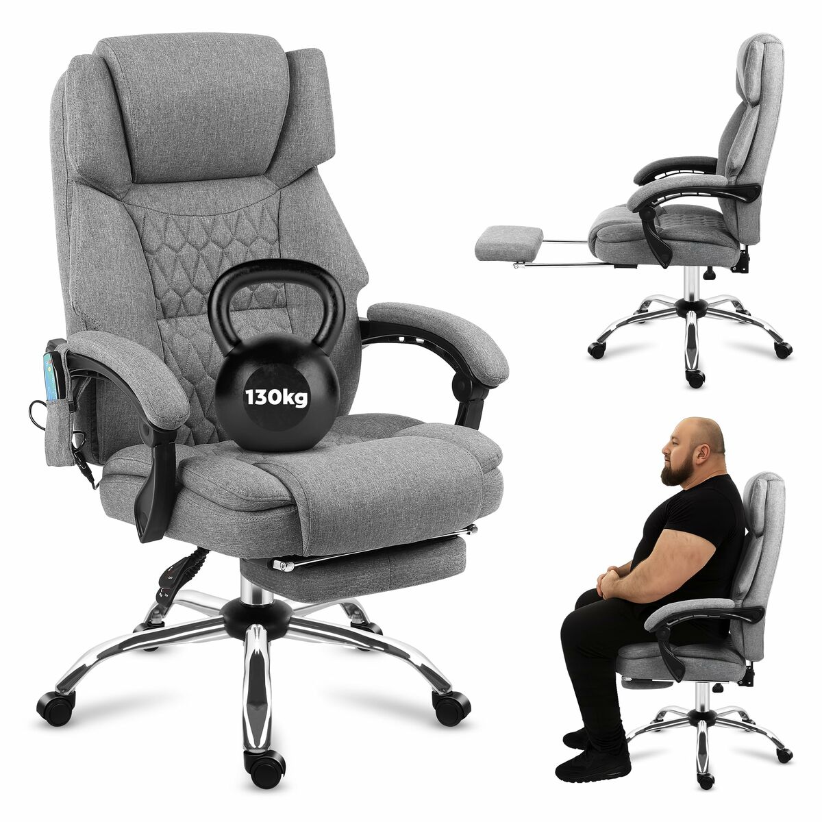Kontorsstol Mark Adler MA-BOSS 6.0 GREY Grå