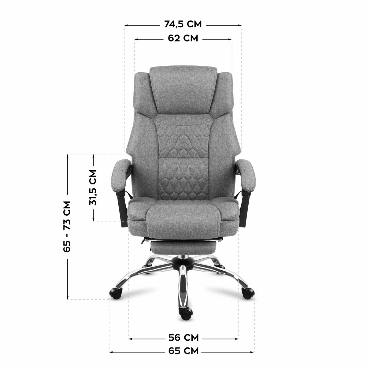 Kontorsstol Mark Adler MA-BOSS 6.0 GREY Grå - 3