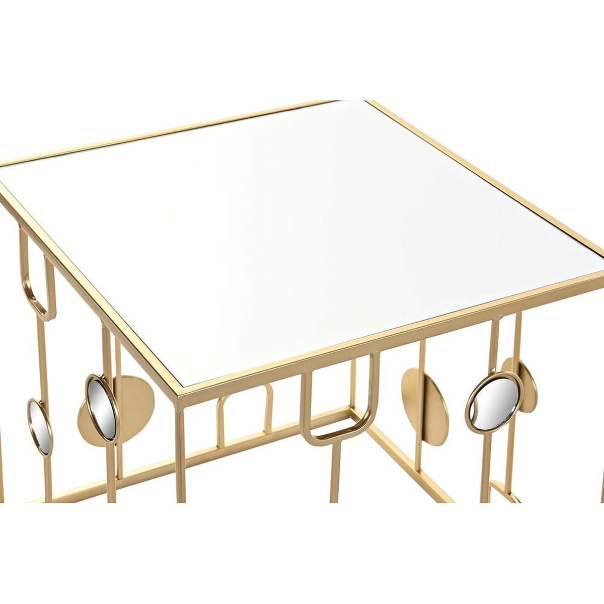 Set om 2 bord DKD Home Decor Gyllene 50 x 50 x 50 cm - 9