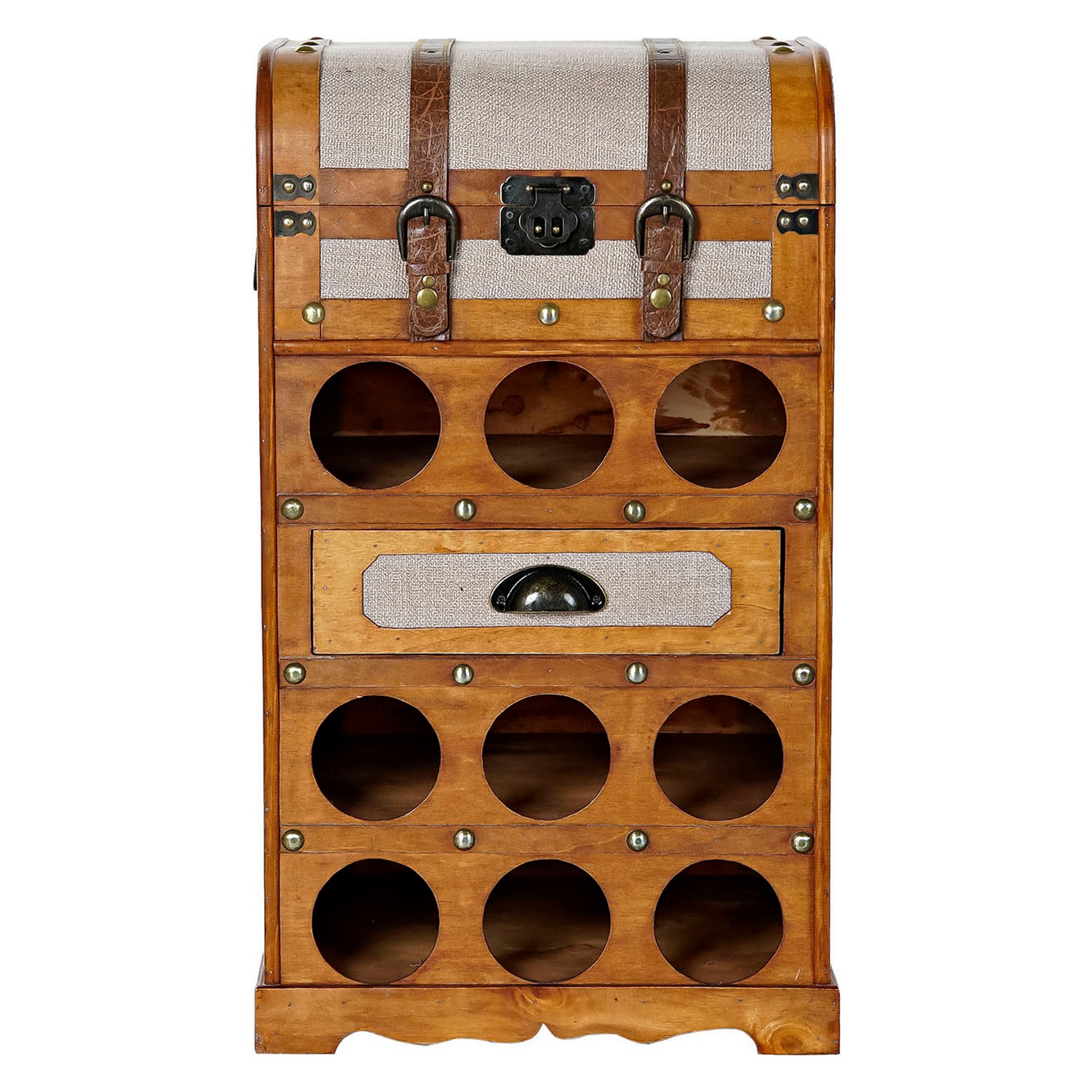 Flaskställ DKD Home Decor Naturell Beige 40 x 35 x 71 cm Poppel