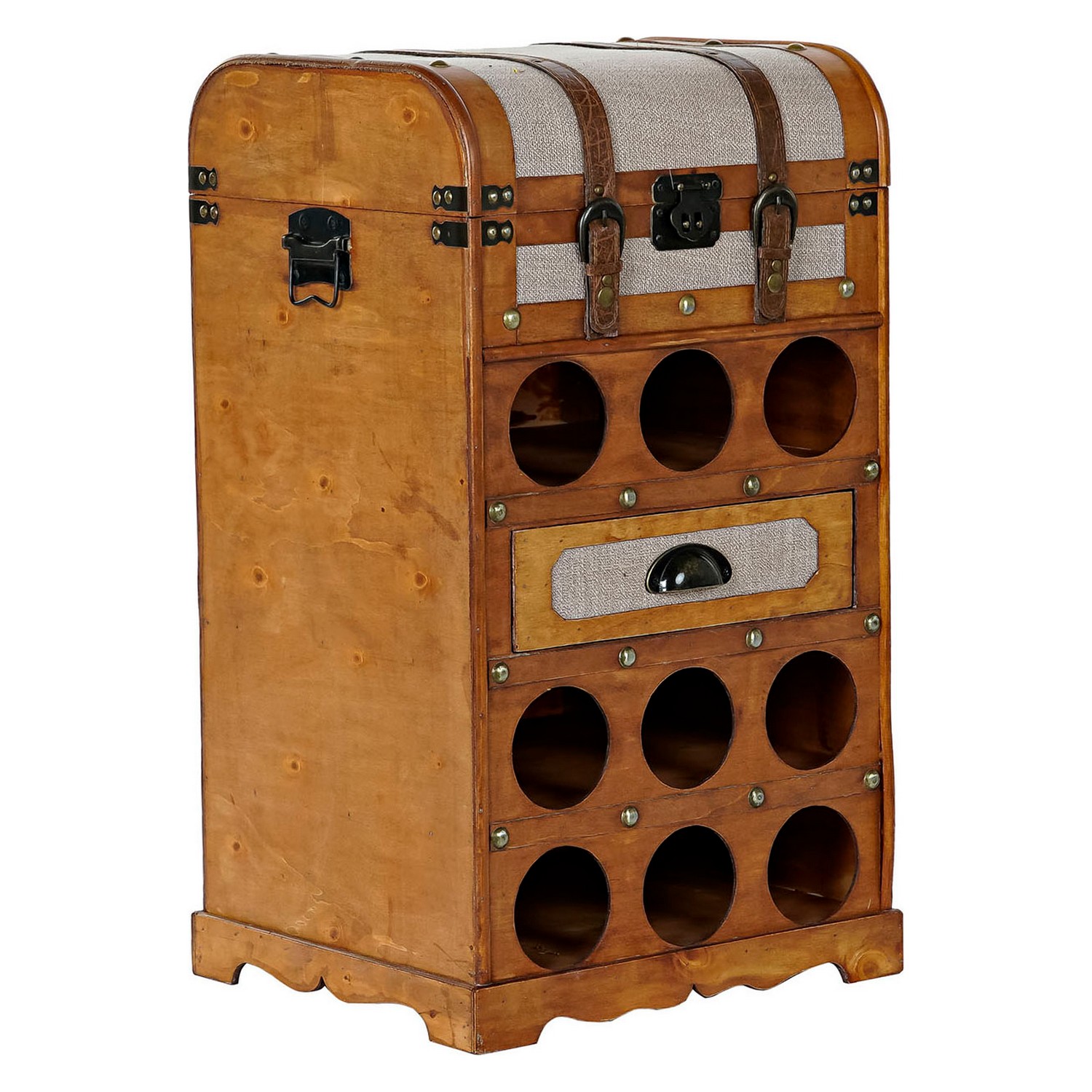 Flaskställ DKD Home Decor Naturell Beige 40 x 35 x 71 cm Poppel - 2