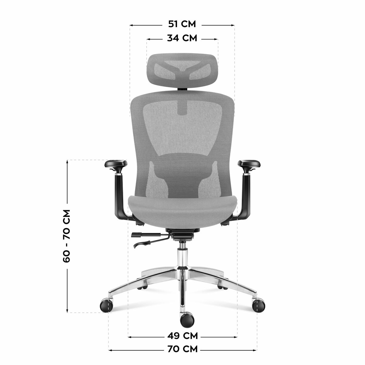 Kontorsstol Mark Adler MA-EXPERT 5.3 GREY MESH Grå - 2