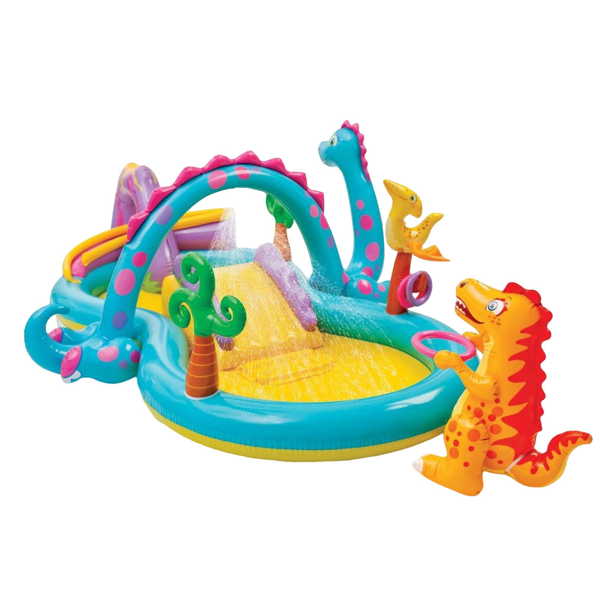 Uppblåsbar plaskpool för barn Intex   Dinosaurier Lekplats 302 x 112 x 229 cm 280 L - 11