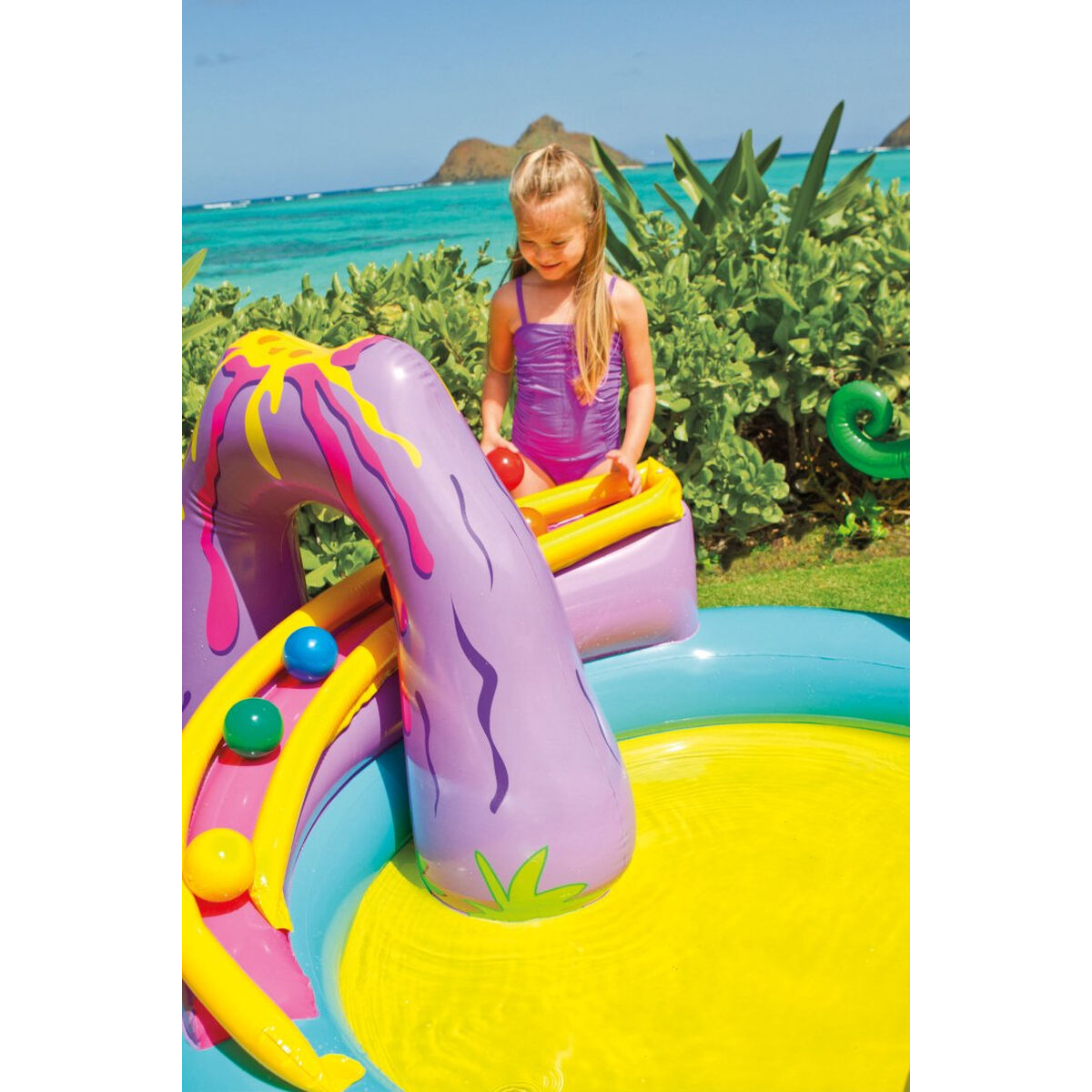 Uppblåsbar plaskpool för barn Intex   Dinosaurier Lekplats 302 x 112 x 229 cm 280 L - 14