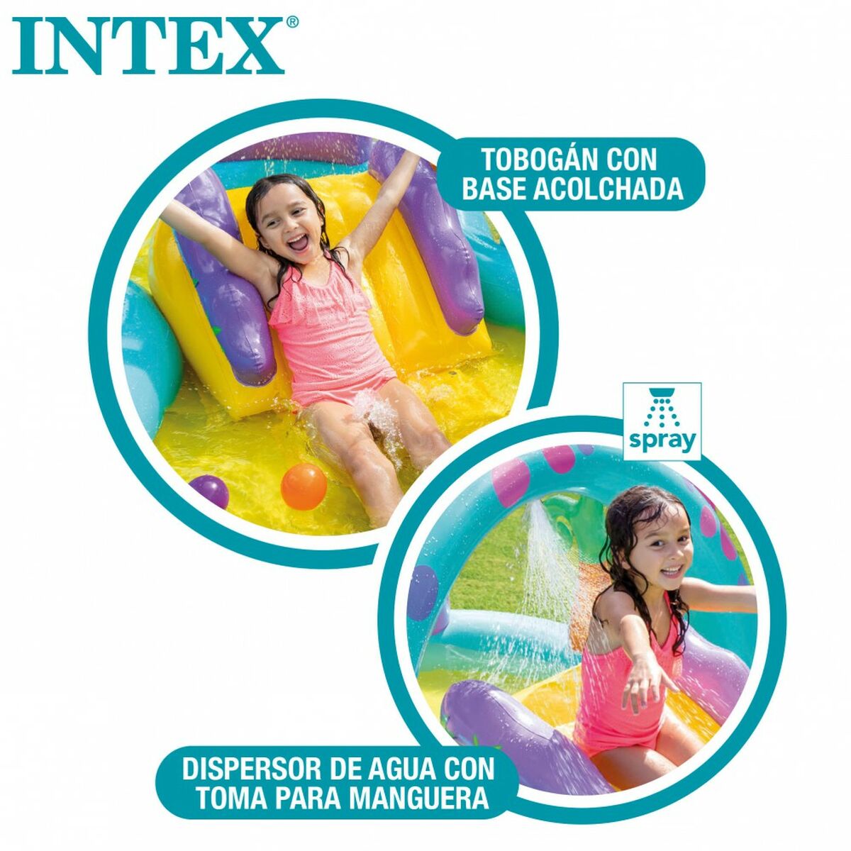 Uppblåsbar plaskpool för barn Intex   Dinosaurier Lekplats 302 x 112 x 229 cm 280 L - 5