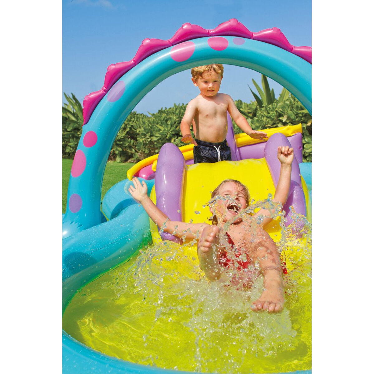 Uppblåsbar plaskpool för barn Intex   Dinosaurier Lekplats 302 x 112 x 229 cm 280 L - 13