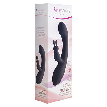 Kanindildo S Pleasures Svart Rosa