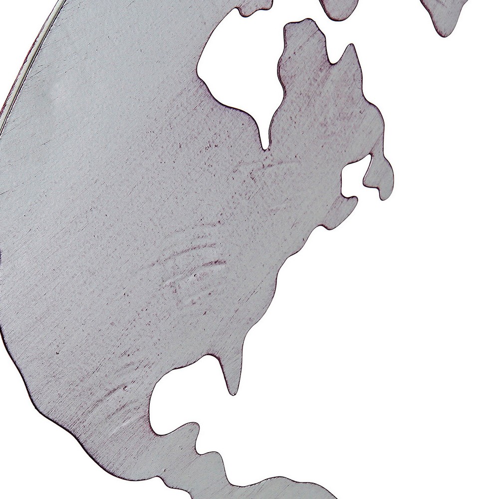 Prydnadsfigur DKD Home Decor Världskarta Svart Koppar Vit 60 x 1 x 60 cm (3 Delar) - 2