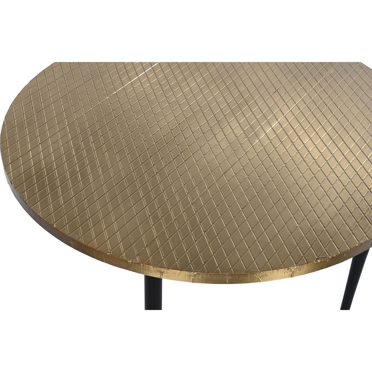 Soffbord DKD Home Decor Glamour Svart Gyllene Trä Metall 85 x 85 x 45 cm - 2