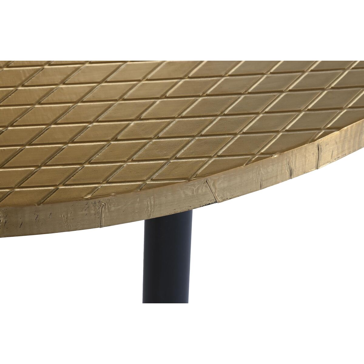 Soffbord DKD Home Decor Glamour Svart Gyllene Trä Metall 85 x 85 x 45 cm - 3