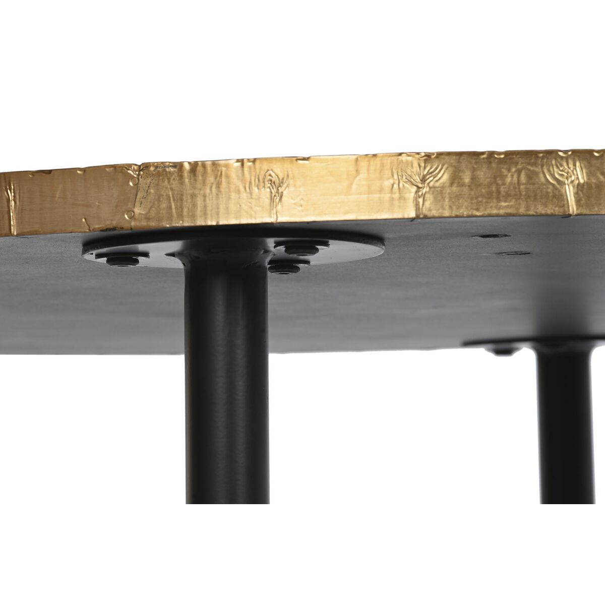 Soffbord DKD Home Decor Glamour Svart Gyllene Trä Metall 85 x 85 x 45 cm - 4