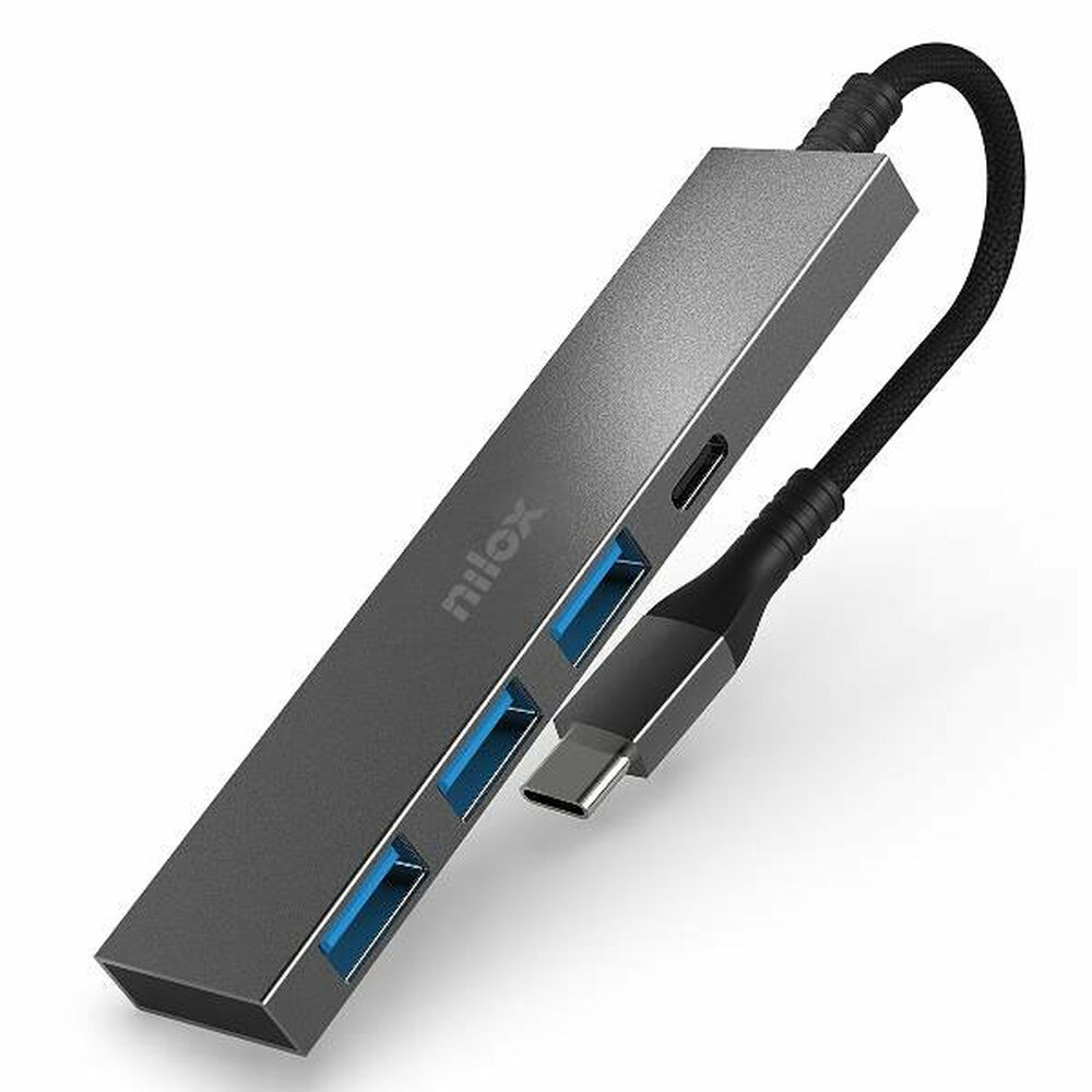USB-HUB Nilox NXHUBUSBC02 USB-C x 4 Grå