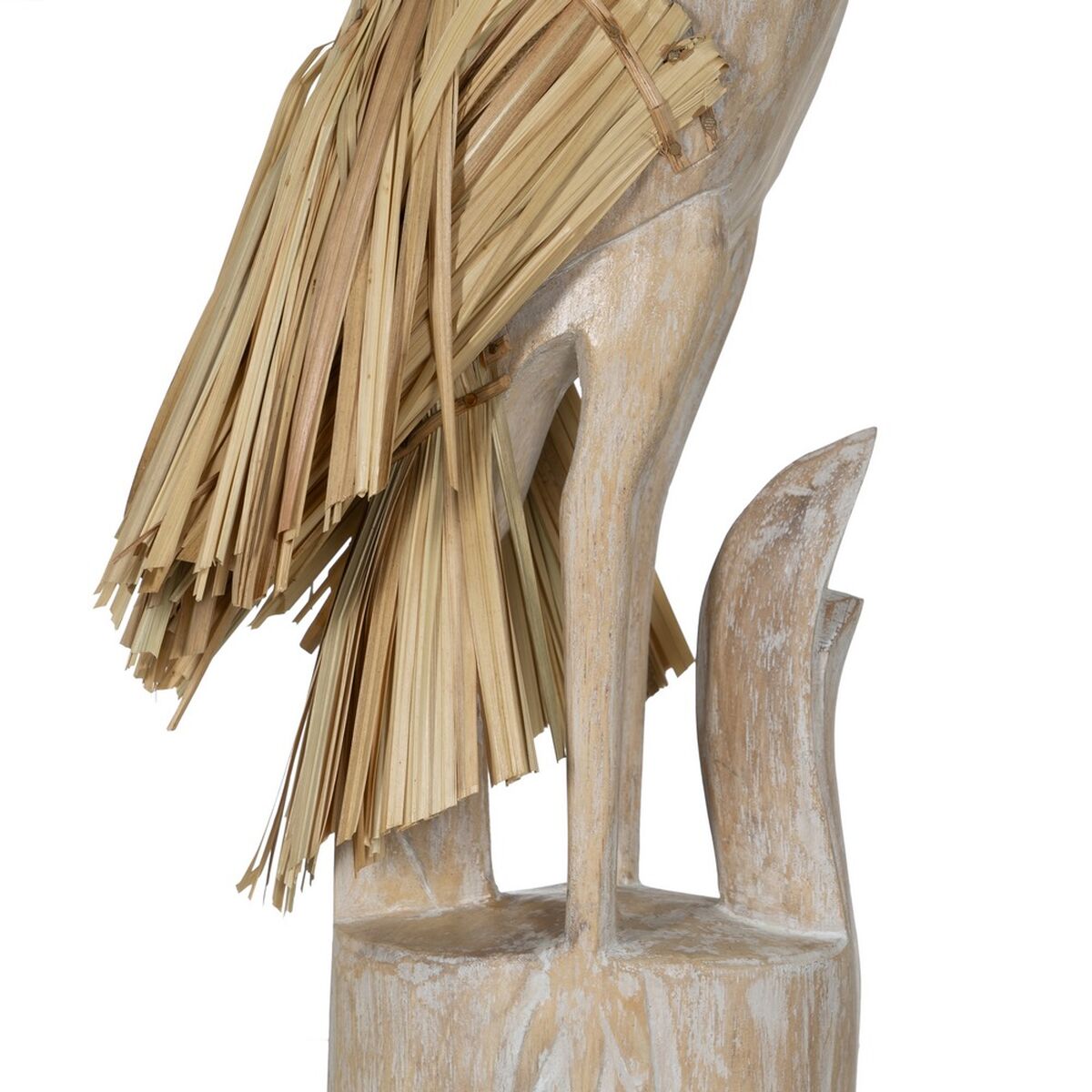 Prydnadsfigur Vit Naturell Häger 20 x 10 x 62 cm - 5