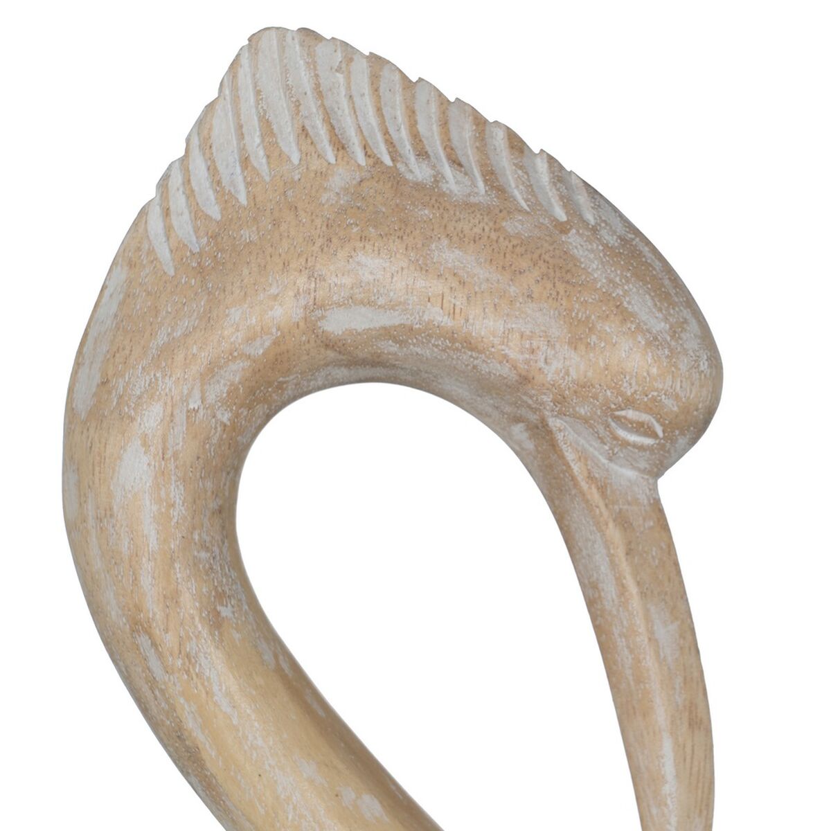 Prydnadsfigur Vit Naturell Häger 20 x 10 x 62 cm - 2