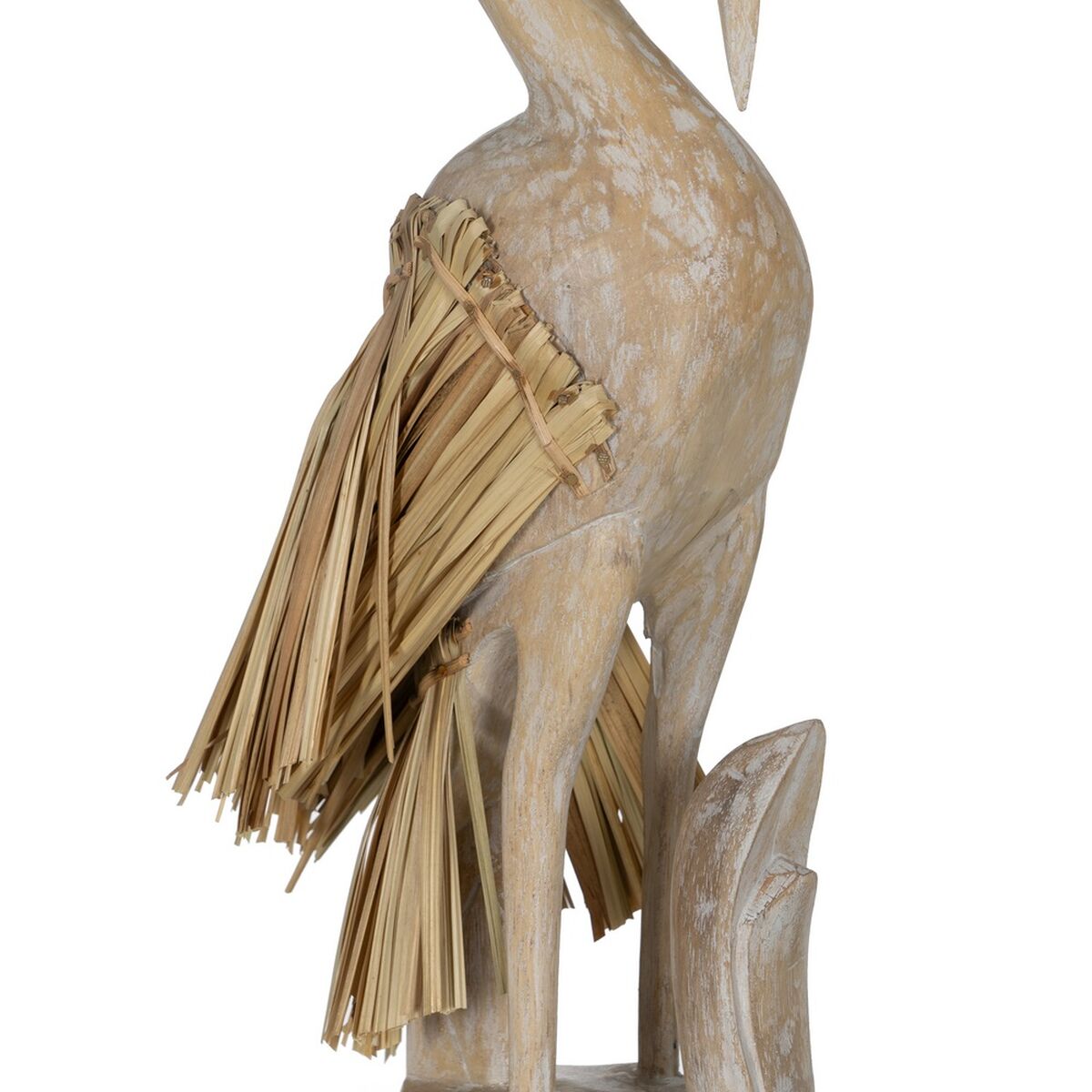 Prydnadsfigur Vit Naturell Häger 20 x 10 x 62 cm - 6