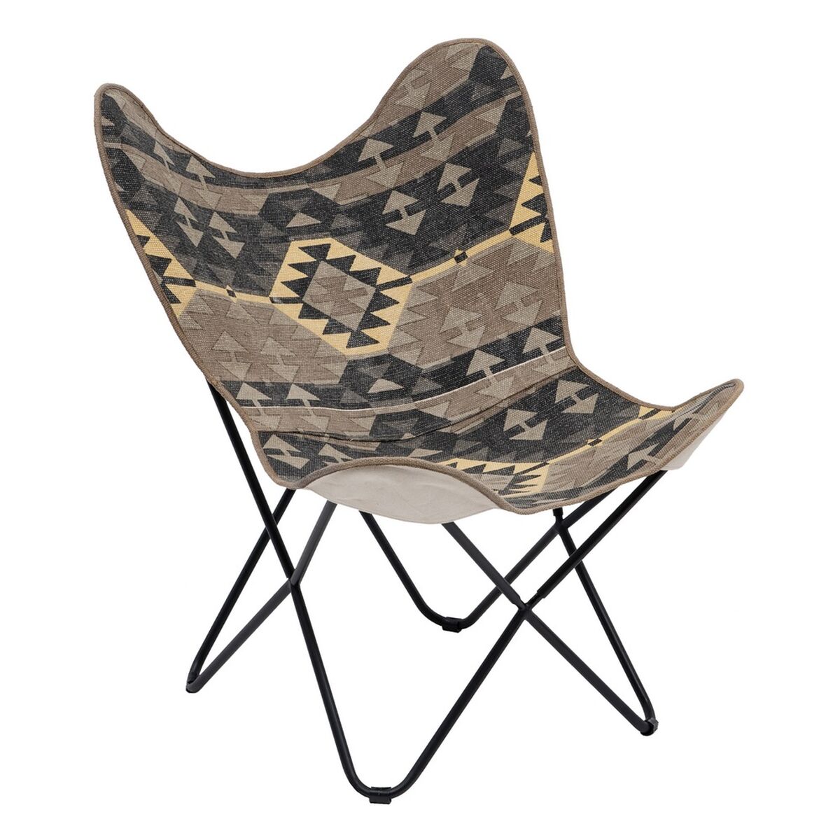 Fåtölj Svart Beige-brun (taupe) 75 x 75 x 95 cm