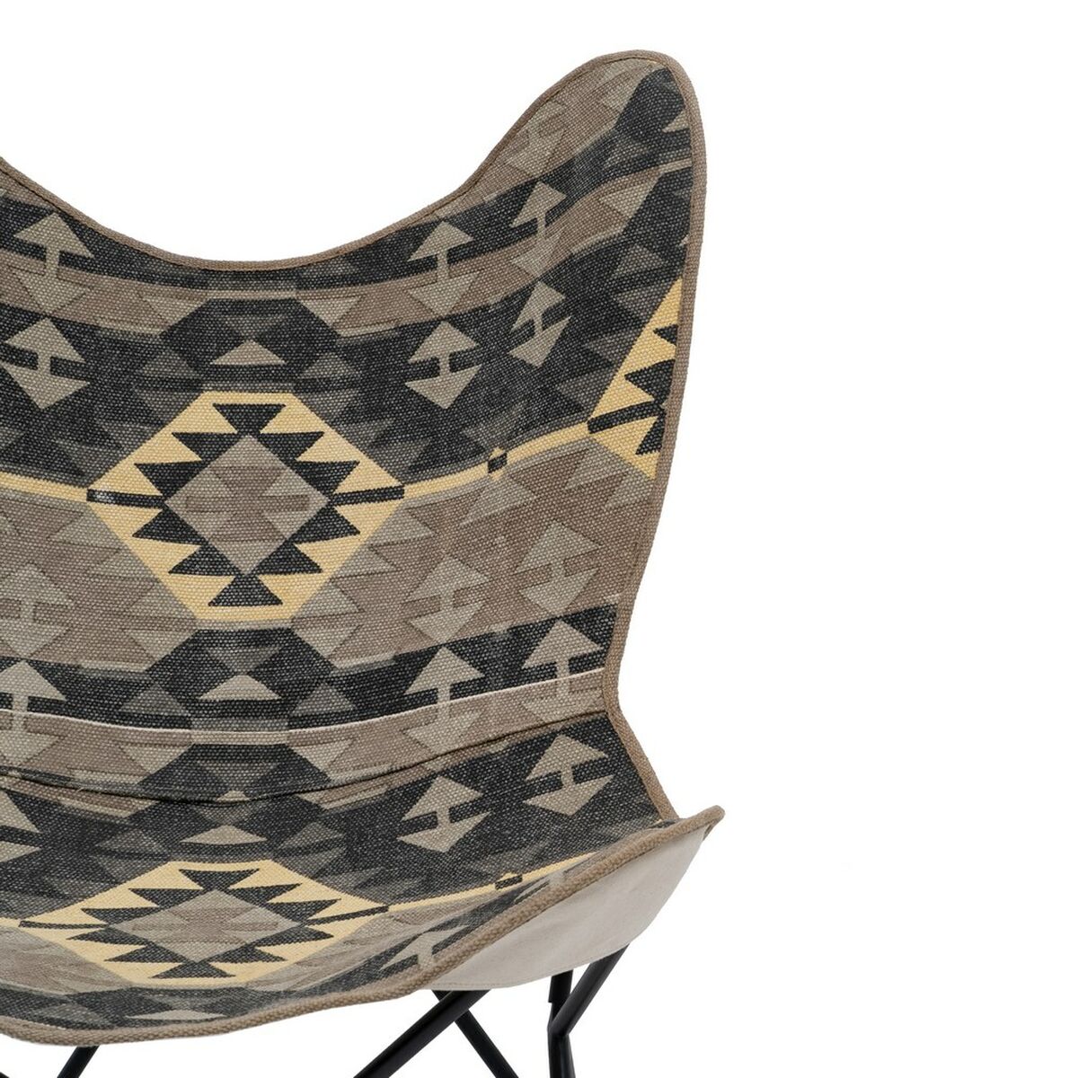 Fåtölj Svart Beige-brun (taupe) 75 x 75 x 95 cm - 5