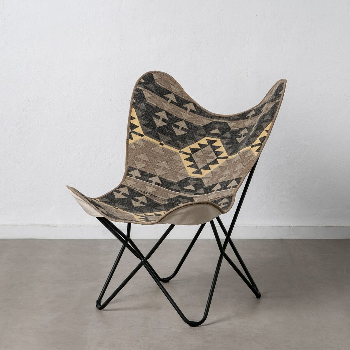 Fåtölj Svart Beige-brun (taupe) 75 x 75 x 95 cm - 2