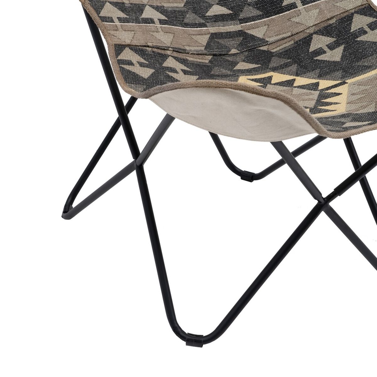 Fåtölj Svart Beige-brun (taupe) 75 x 75 x 95 cm - 8
